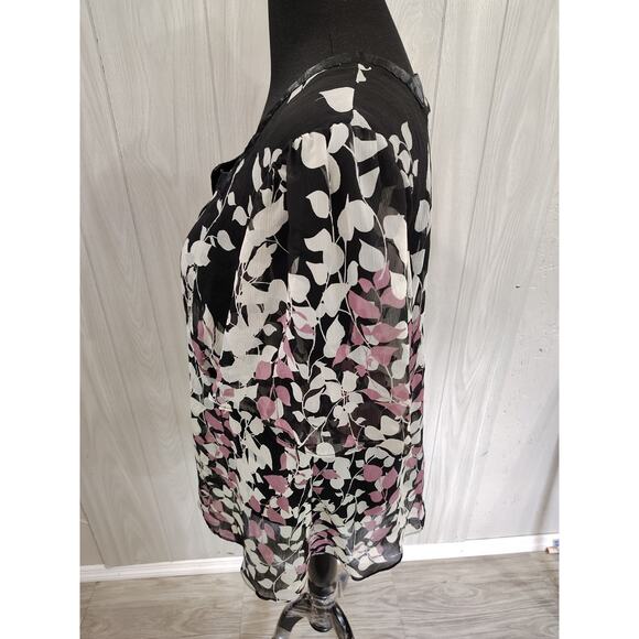 Women's Sheer Dark Floral Lane Bryant Plus Size Fairy Top Size 18/20 Outdoors... - Picture 4 of 6